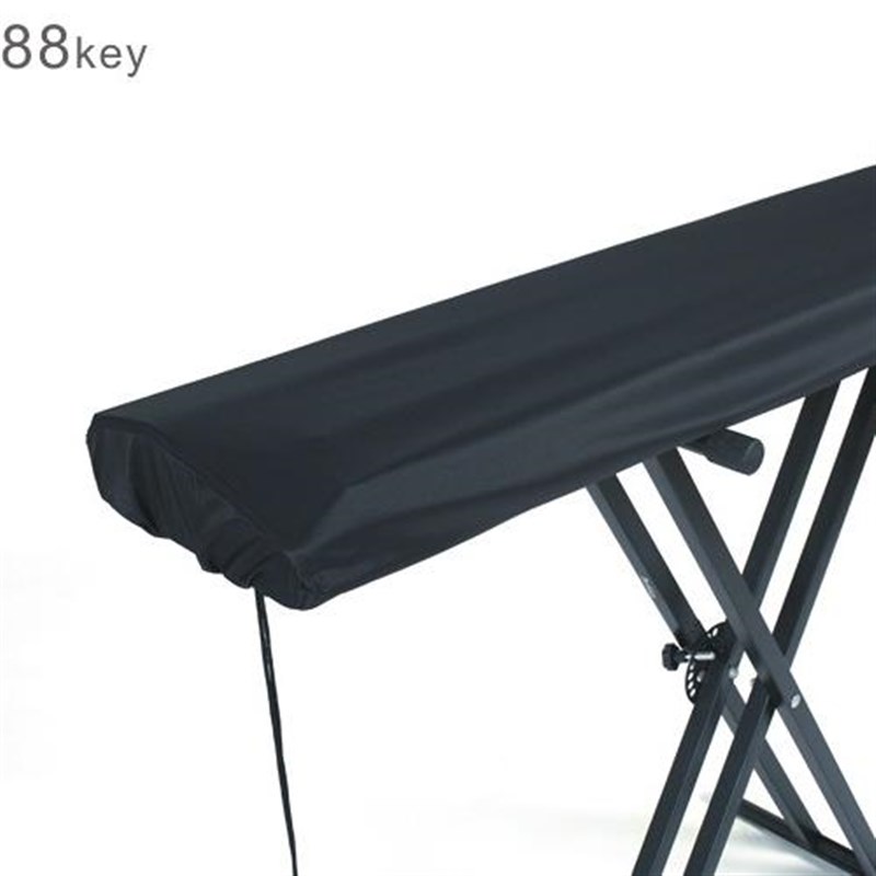 防尘61键88键电子琴罩电钢琴罩全罩多琴通用盖布遮灰黑带抽绳谱夹