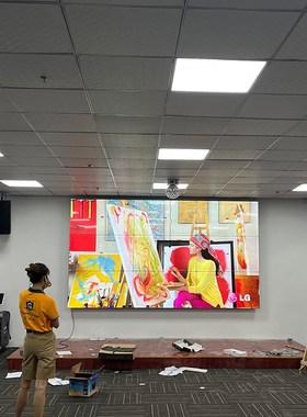 200寸4K显示器超大电视机会议室监控无缝液晶防爆LED多屏拼接屏