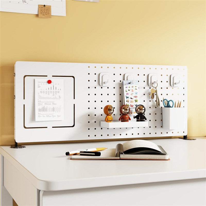 办公桌洞洞板桌面收纳神器工位挡板置物架书桌整U理架办公室宿舍