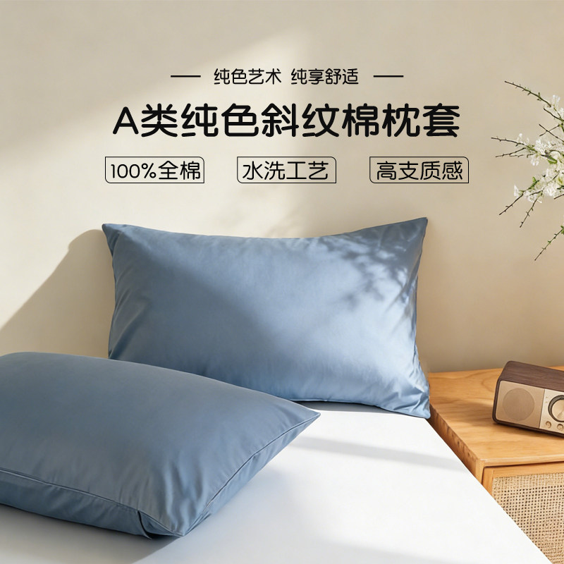张御枕头套全棉纯棉74cmx48cm枕芯内胆套一对装2026新款防头油