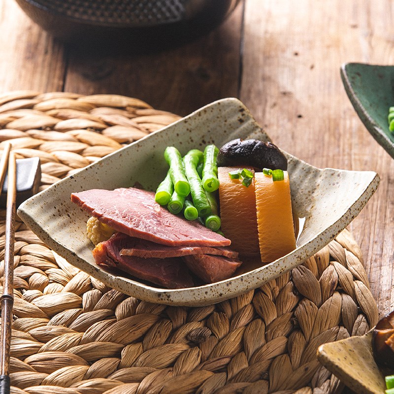 朵颐rust-异形碟酱油碟醋碟家用调味碟火锅蘸酱碟陶瓷小吃碟子