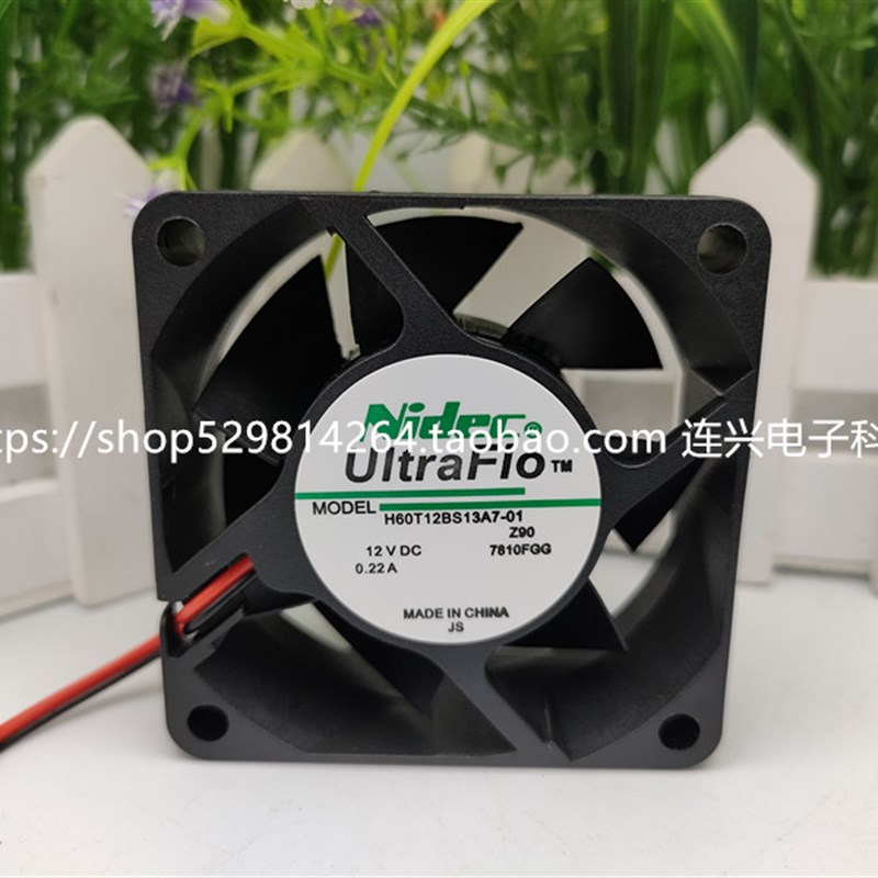 Nidec H60T12BS13A7-01Z90 12V 0.22A蚂蚁S9官电电源散热风扇6CM