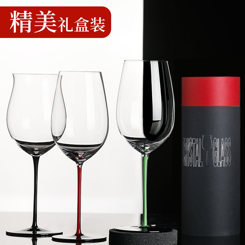 德国勃垦地红酒杯单个装波尔多高脚杯大号葡萄酒杯特大水晶礼盒