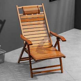 家用休闲成人老人摇摇椅竹椅子可坐午睡靠躺椅午休折叠阳台