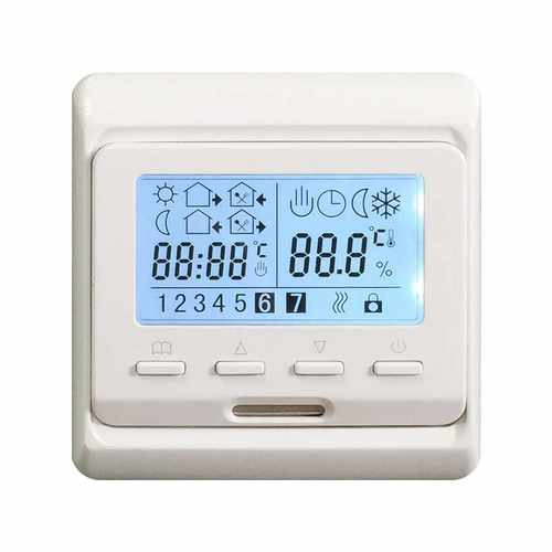 经典款地暖温温控面板周编程童锁功能3A水暖地暖温控器调温