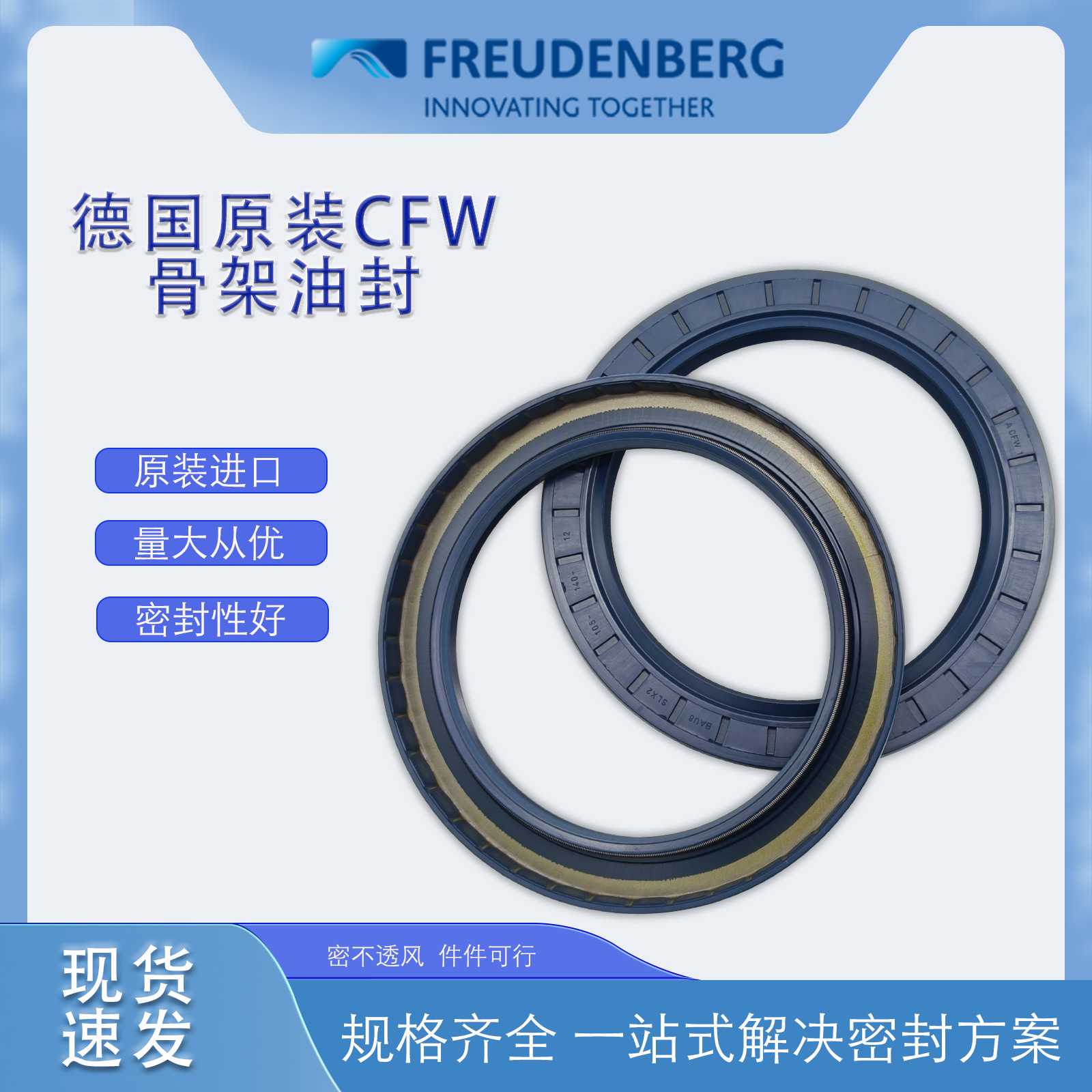 德国CFW原装BAU6SLX2尺寸105*140*12骨架油封密封件耐油耐磨现货
