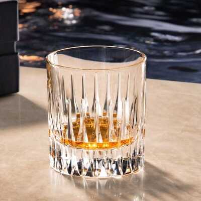 DAVINCI达芬奇进口水晶玻璃杯 高颜值手工刻花威士忌酒杯酒樽套装