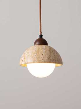 2024年新款卧室床头小吊灯诧寂风餐厅岛台灯饰日式洞石边几灯具