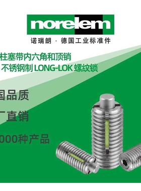norelem德国原厂直供诺瑞朗NLM03056不锈钢弹簧柱塞带顶销/内六角