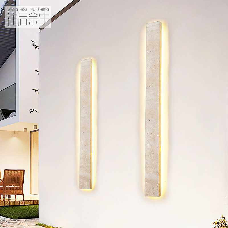 简约户外防水壁灯别墅大门长条室外院子门口洗墙氛围花园防雨墙灯