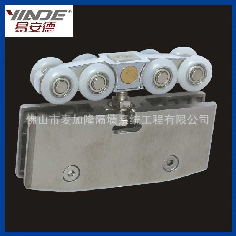 玻璃推拉门吊趟门滑轮不锈钢方形吊轮8008浴室玻璃门夹