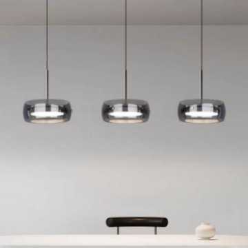 意式极简轻奢个性高级感餐厅现代设计师工作台餐台吧台床头小吊灯