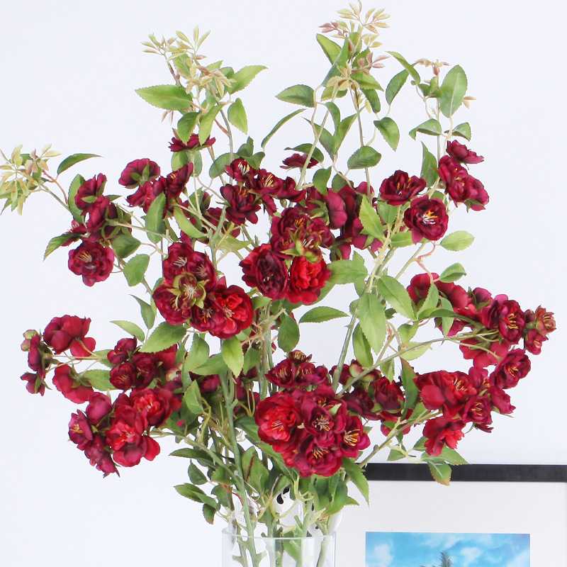 仿真花蔷薇刺玫瑰插花艺客厅玄关摆件餐桌花婚礼婚庆场景布置假花