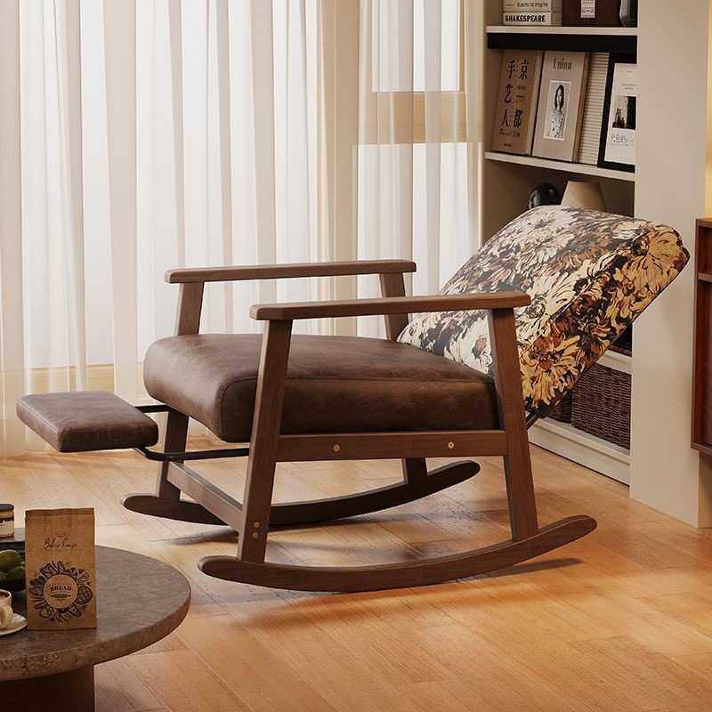 实木摇摇椅久坐舒服躺椅成人可睡觉阳台午休椅家用休闲客厅懒人椅,电子元器件市场,其它元器件,淘宝优惠券,粉丝福利购,淘宝优惠卷