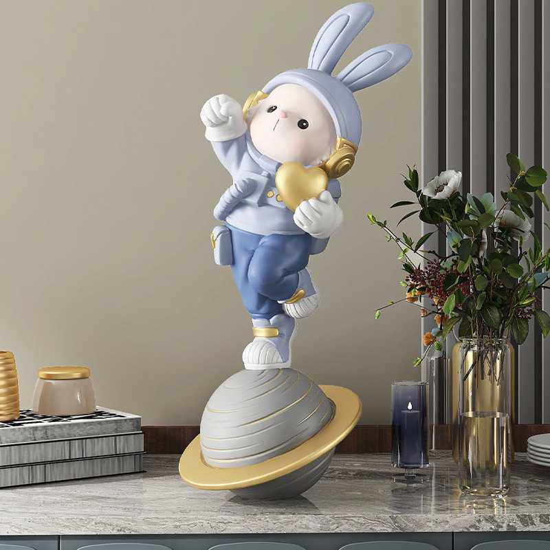 宇航兔桌面摆件兔年客厅电视柜家居装饰品玄关酒柜办公室生日礼物,畜牧/养殖物资,畜牧/养殖器械,淘宝优惠券,粉丝福利购,淘宝优惠卷