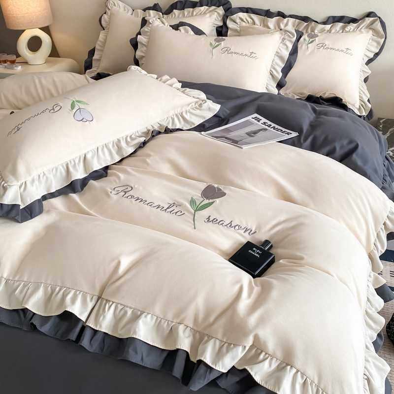 2026新款韩版水洗棉刺绣双层纱四件套高级感被套床单床笠床上用品,畜牧/养殖物资,畜牧/养殖器械,淘宝优惠券,粉丝福利购,淘宝优惠卷