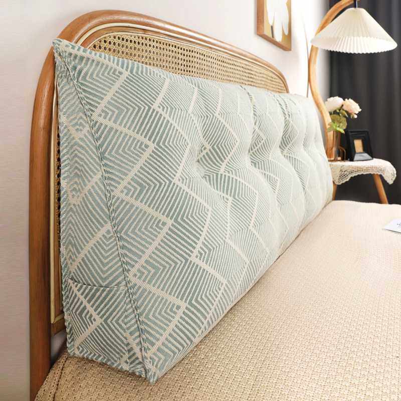 提花床头靠垫床上靠枕三角大靠背垫榻榻米软包客厅飘窗简约可拆洗