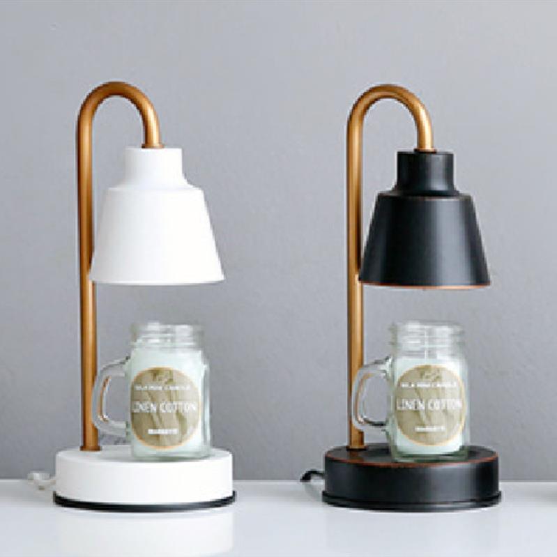现代简约香薰灯融蜡灯可调光台灯北欧复古卧室台灯香薰炉机融烛灯