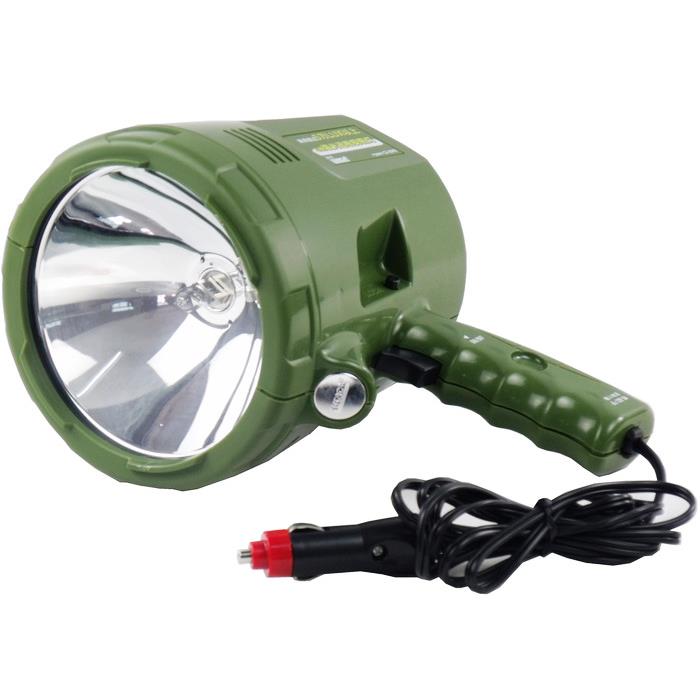 新佳209D外接12V卤素灯户外强光照明手电100W黄光卤素手持探照灯