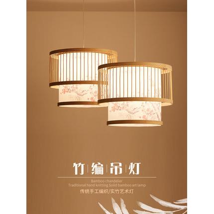 现代中式吊灯竹艺灯日式榻榻米饭店竹编吊灯卧室餐厅东南亚风格灯
