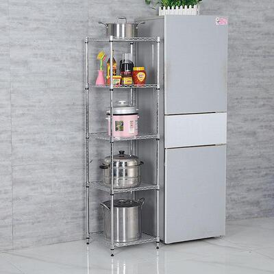 EAO440可调节厨房夹缝收纳架子金属落地锅菜架35宽冰箱橱柜缝隙置