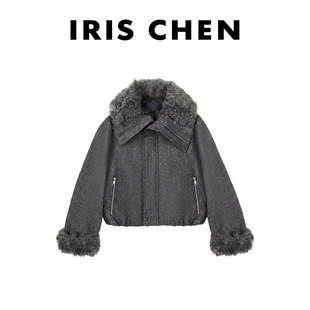 艾文文IRIS 满天星 2026冬90“白鸭绒”翻领时尚高端羽绒服