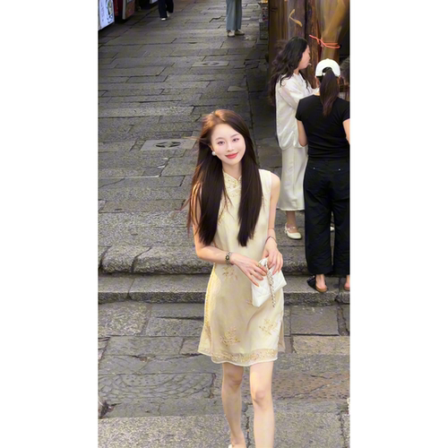 艾文文IRIS 金枝玉叶26夏“97桑蚕丝”醋酸里布轻奢连衣裙26LYQ74