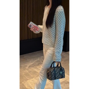 艾文文IRIS超模裤2026秋冬新款女装棉质微喇高弹力时尚高腰牛仔裤