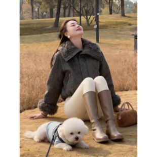 艾文文IRIS 满天星 2026冬90“白鸭绒”翻领时尚高端羽绒服