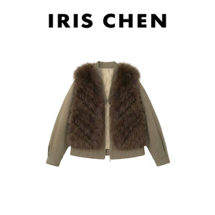 艾文文IRIS小银狐 26冬90“鹅绒”狐狸毛领轻奢两件羽绒服26YRF12