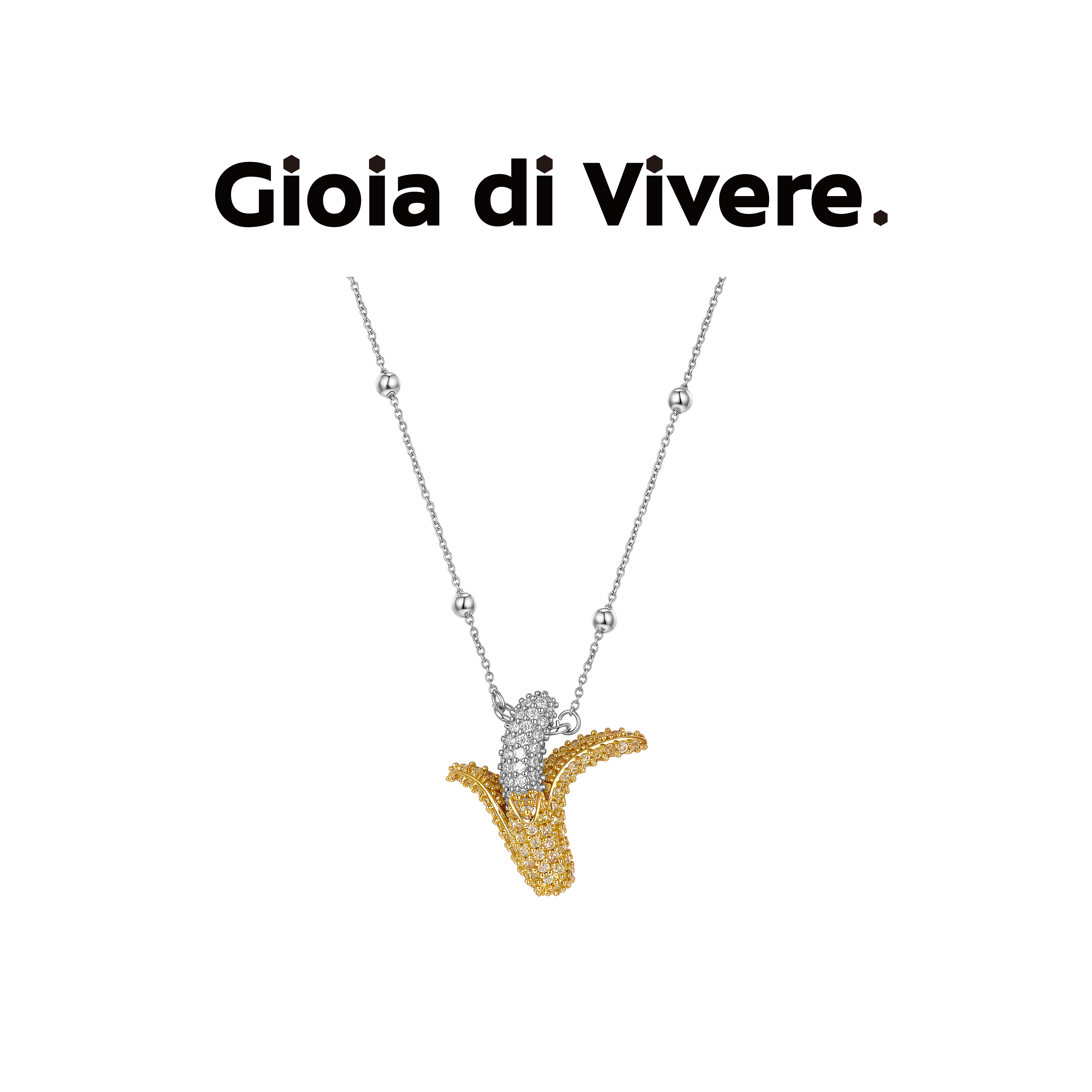 GdV水果系列水晶香蕉项链