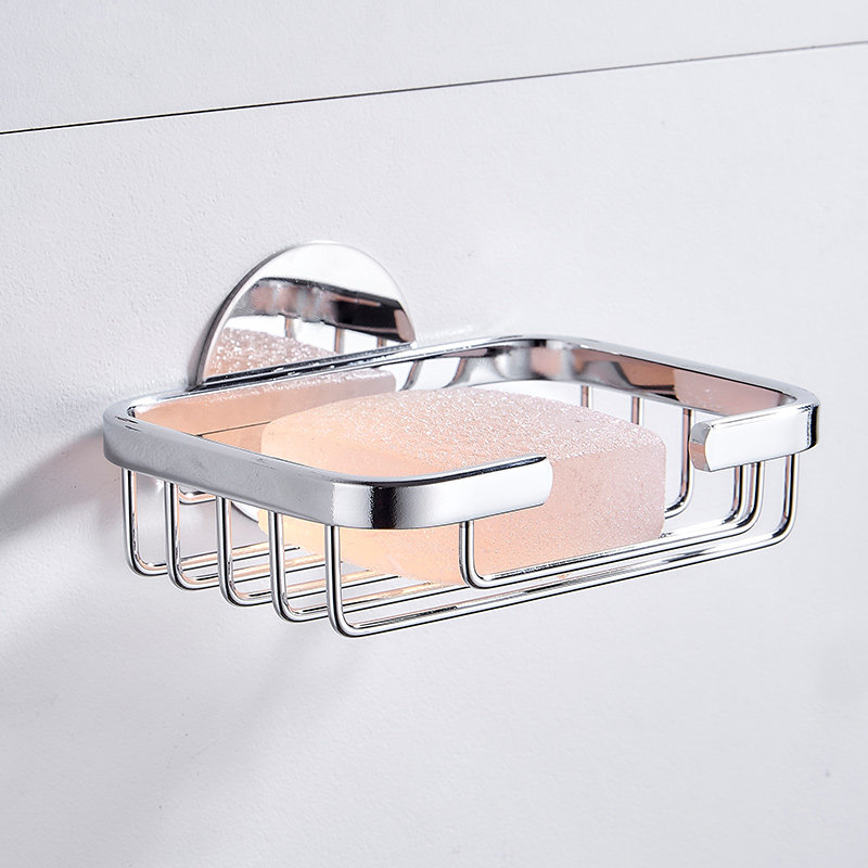 肥皂盒皂碟免打孔不锈钢浴室置物架F皂网卫生间厕所香皂盒架壁挂