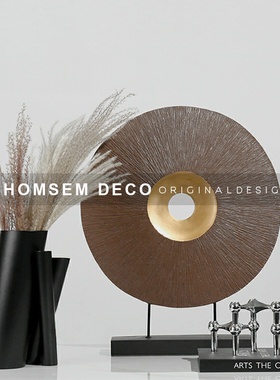 简约现代轻奢g艺术创意售楼处软装饰品家居样板房间客厅桌面摆件