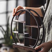 鸡翅木紫砂壶摆台搏古架子茶道配件茶宠茶玩底座创意茶艺茶杯杯摆