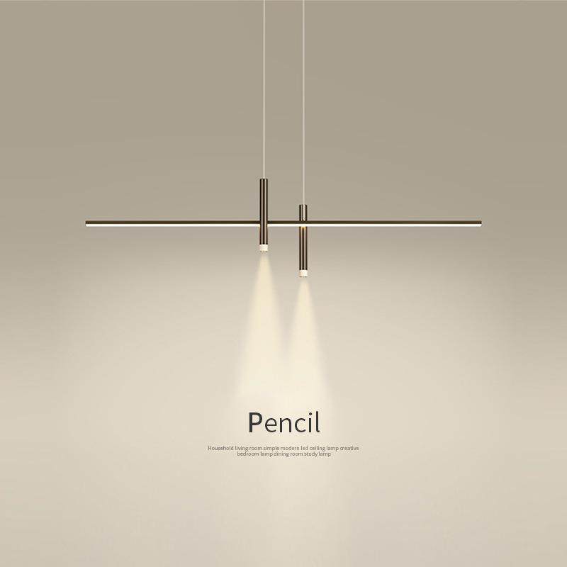 餐厅灯简约现代led吊灯设计师款氛围吧台北欧创意饭厅灯长条灯具