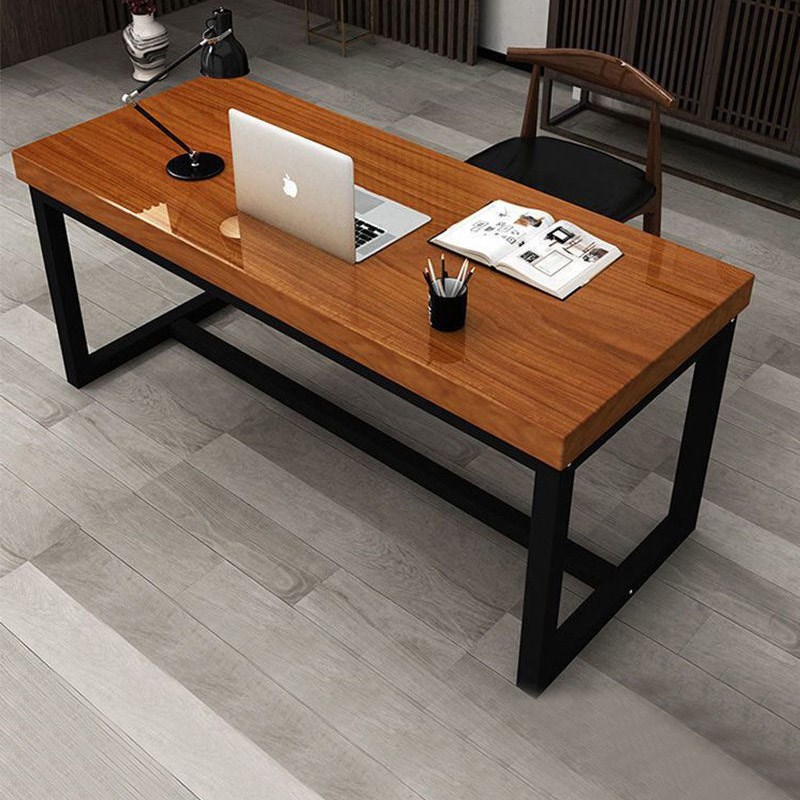 实木电脑桌台式家用双人书桌学生学习写字桌简约现代工作台办公桌