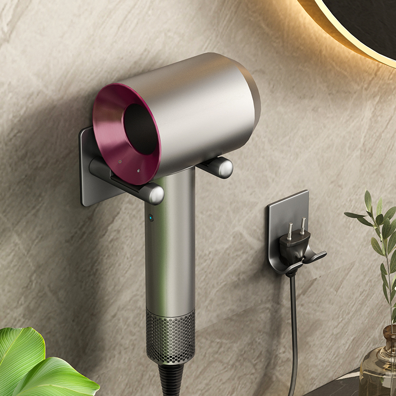 吹风机置物架免打孔卫生间戴森徕芬吹风机架壁挂浴室风筒收纳架子