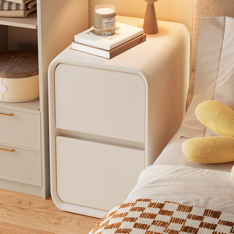 床头柜极窄卧室奶油风现代简约床边收纳柜床头置物架小型柜子储物