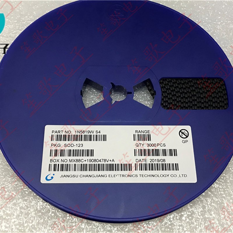 肖特基二极管 1N5819W 1N5819 B5819W S4 SOD123 1206 3K装