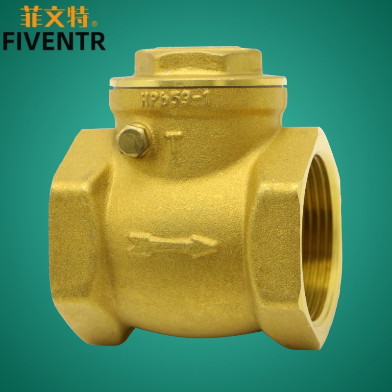 正品埃美柯铜止回阀水单向阀加厚管道单向卧式自来水逆止横式F429