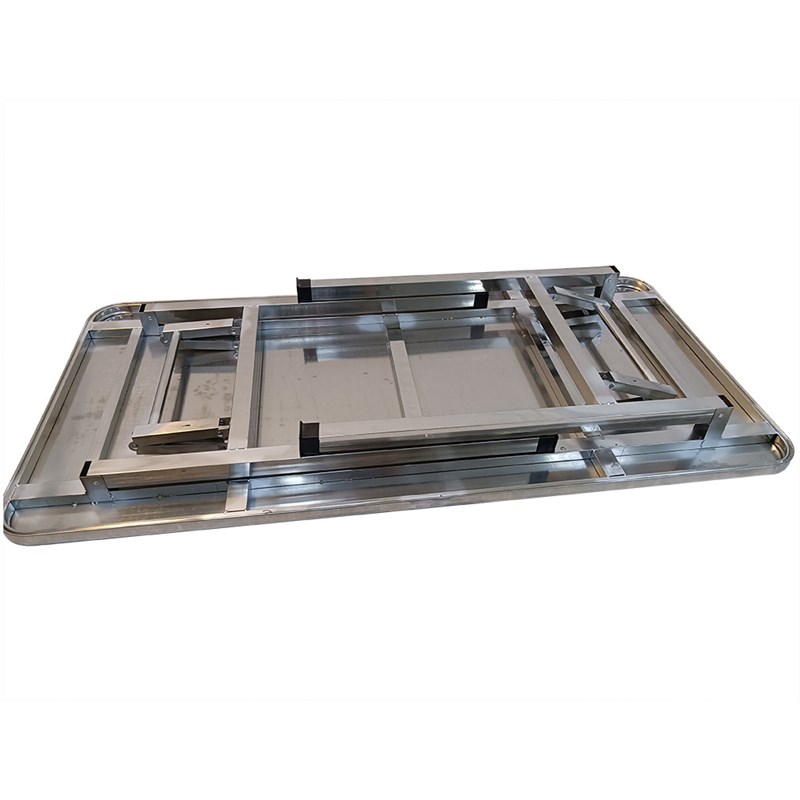 不锈钢折叠桌子连体加厚60*120*72室外摆地摊桌 户外烧烤桌不锈钢