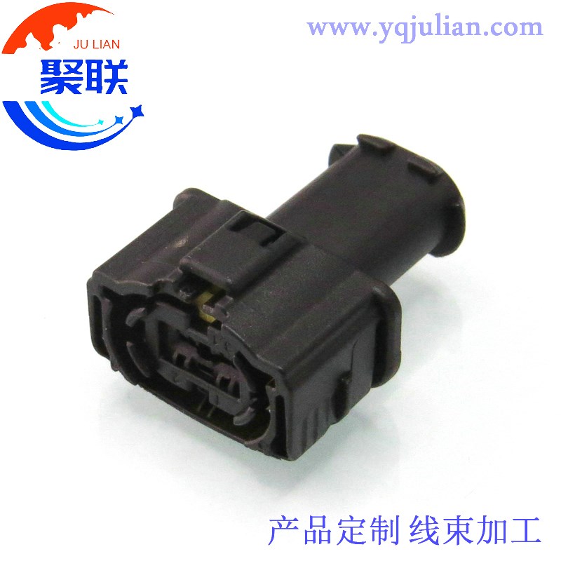DJ7027YA-1-21黑色 汽车线束插头2孔防水插件1928499372配端子2P