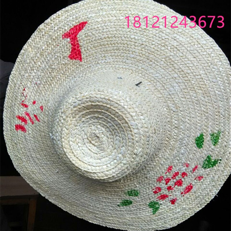 厂家直销草帽农用帽子手编农民草帽编织遮阳防晒夏季男士工地帽子