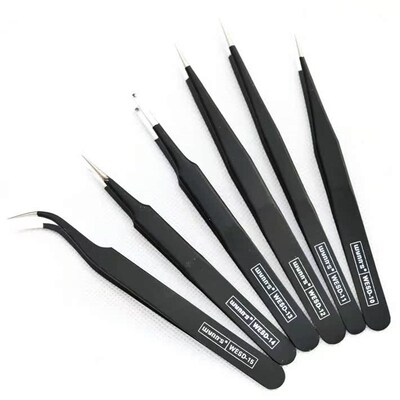 Wynns威力狮 防静电不锈钢镊子 精密电子镊 加硬镊子黑色镊子WESD