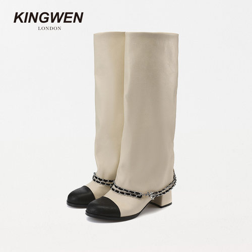 KINGWEN经典复古裤管靴