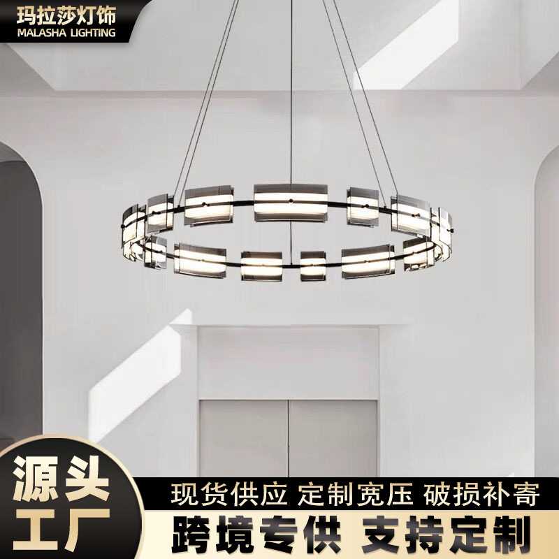 意式风吊灯极简几何客厅灯吊灯高端装饰灯餐厅吊灯北欧玻璃卧室灯