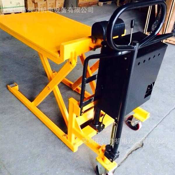 MD-Q/R脚踏手动升高液压搬运车升高0.8米电动剪式液压平台车出口