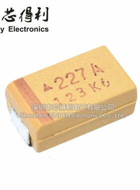 贴片钽电容 10V220UF 227A 220UF 10v D7343 D型 黄色