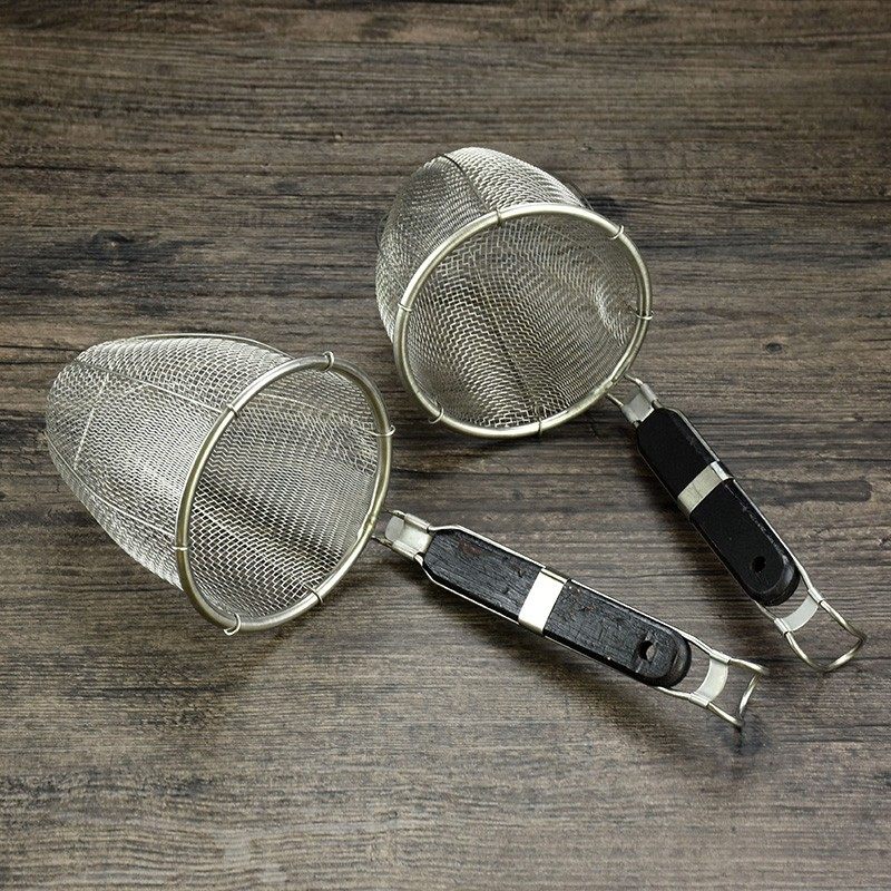 不锈钢粉厘黑色木柄麻辣烫捞面勺米线煮面提笼漏勺过滤网奶茶用品,工业油品/胶粘/化学/实验室用品,实验室漏斗,淘宝优惠券,粉丝福利购,淘宝优惠卷