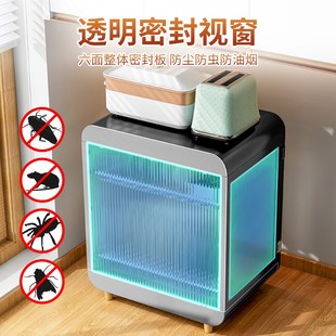 全密封厨房碗碟收纳架防尘碗柜多功能G碗碟碗盘餐具收纳沥水置物